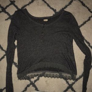 Hollister cropped sweater